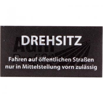 Aufkleber Drehsitz