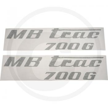 Aufklebersatz MB Trac 700 G, olivgrün, links und rechts