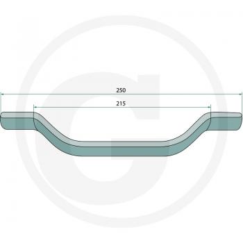 Türgriff außen und innen Lochabstand innen: 215 mm Lochabstand außen: 250 mm