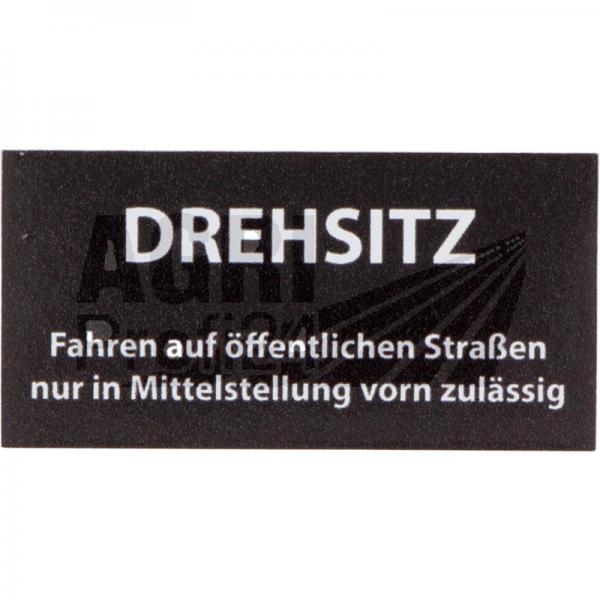 Aufkleber Drehsitz