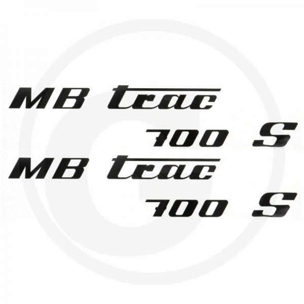 Aufklebersatz Motorhaube MB Trac 700 S links und rechts, Mittelschalter